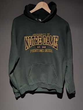 Champion Dark Green Pullover Hoodie with Yellow Logo